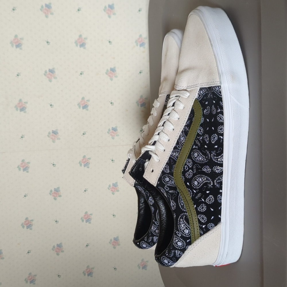 Vans Old Skool Paisley Suede Shoes Mens Size 13